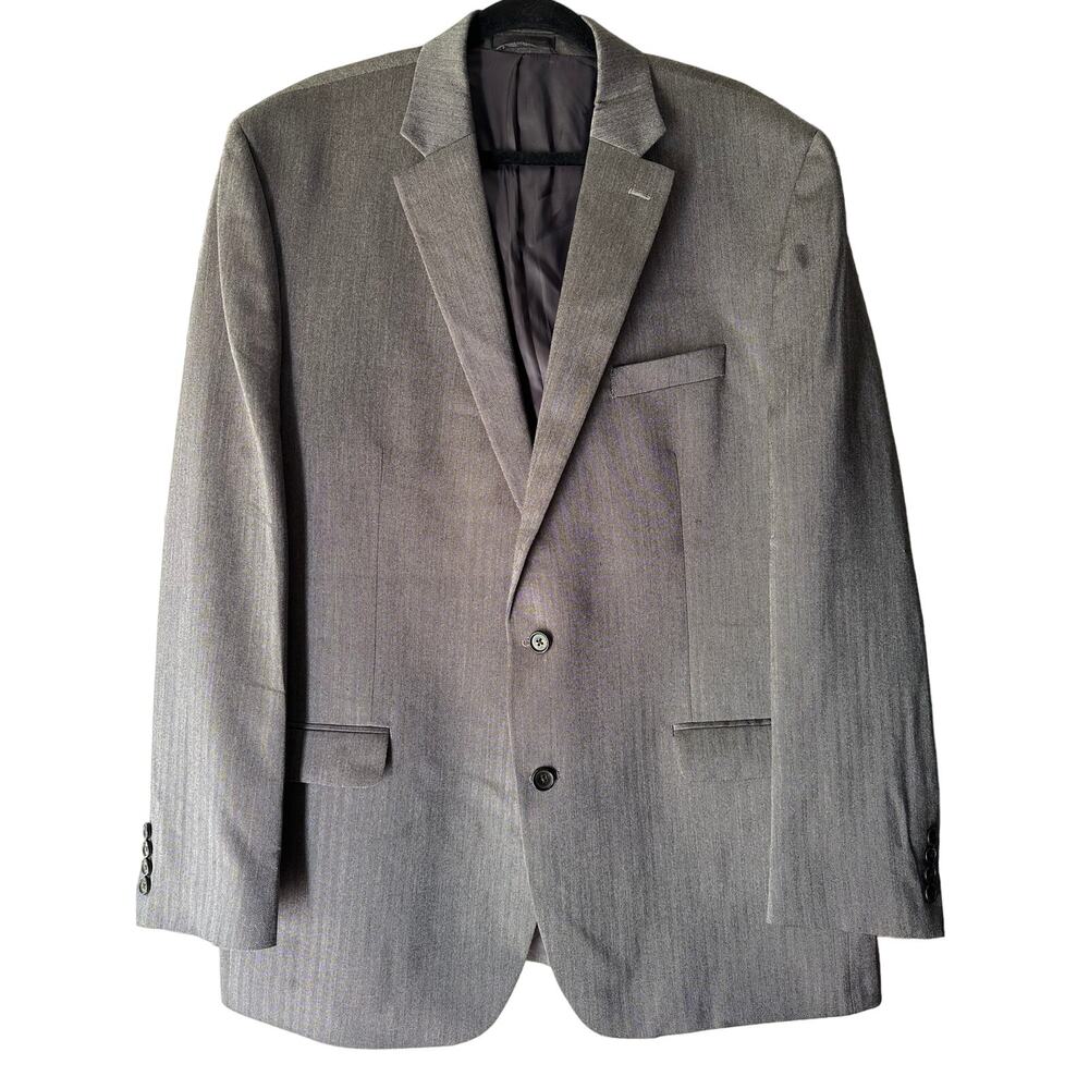 Lauren Ralph Lauren Gray Blazer Sport Coat Jacket Mens Size 48L Macys Mens Store